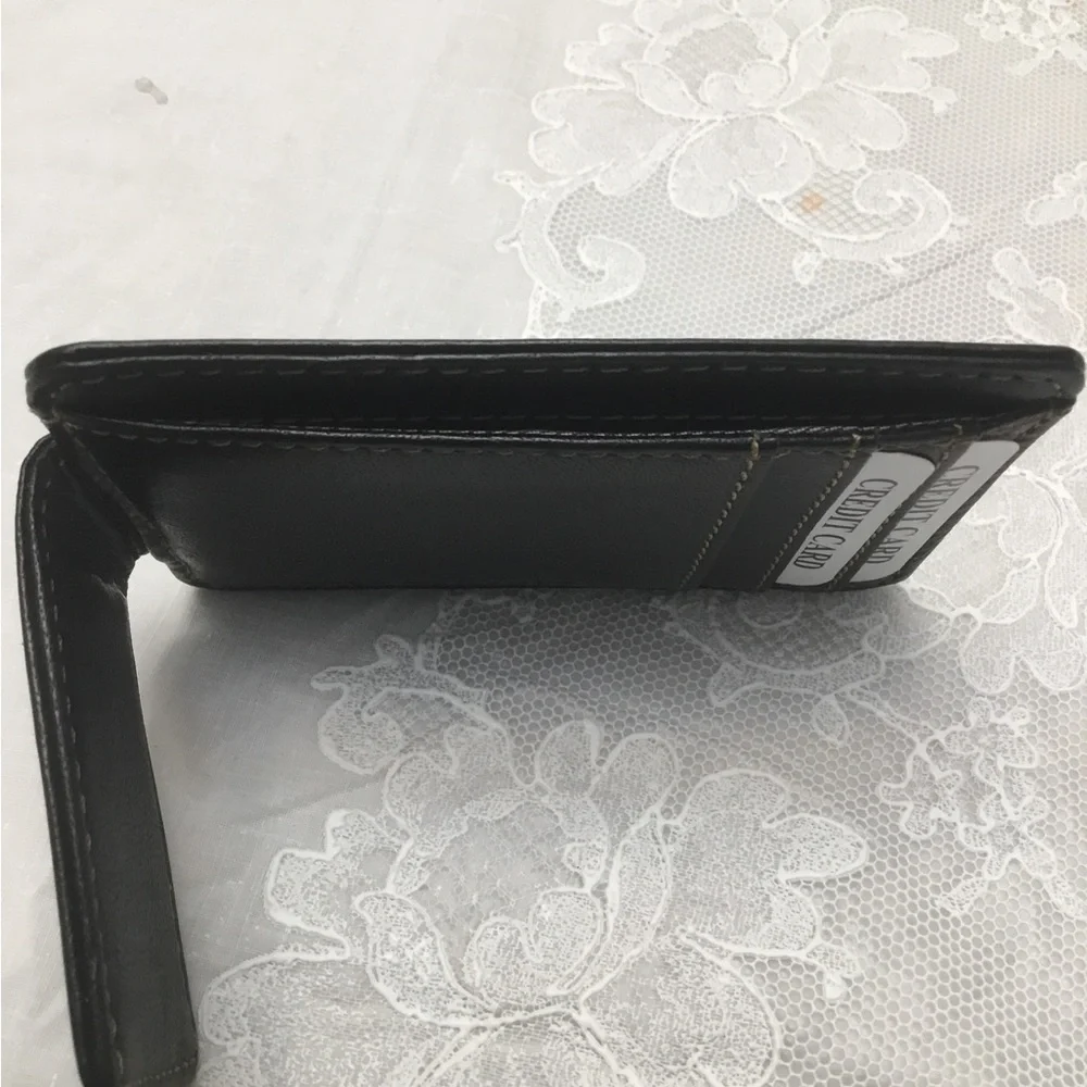 Jack Georges Black Leather Card Holder
